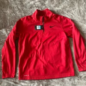 Red Therma Fit Nike Quarter Zip Sweater